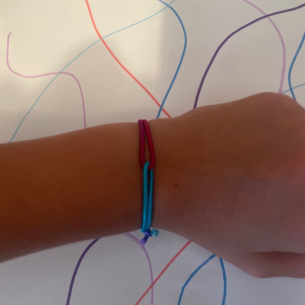Double multi color bracelet\ hair tie